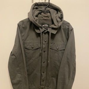 Vans Men’s gray denim jacket with hoodie